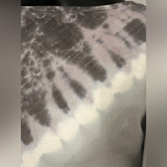 Pure Jill - J Jill Soft & Relaxed Tie-Dyed Tunic Top V-Neck XS Petite Gray - Picture 4 of 5